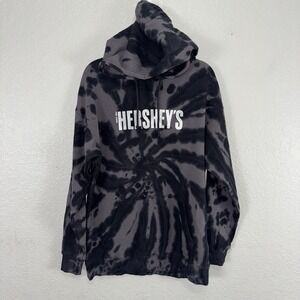 Hershey's Chocolate Bar Hoodie Adult Large Tie Dye Gray Black Collab Cotton:on